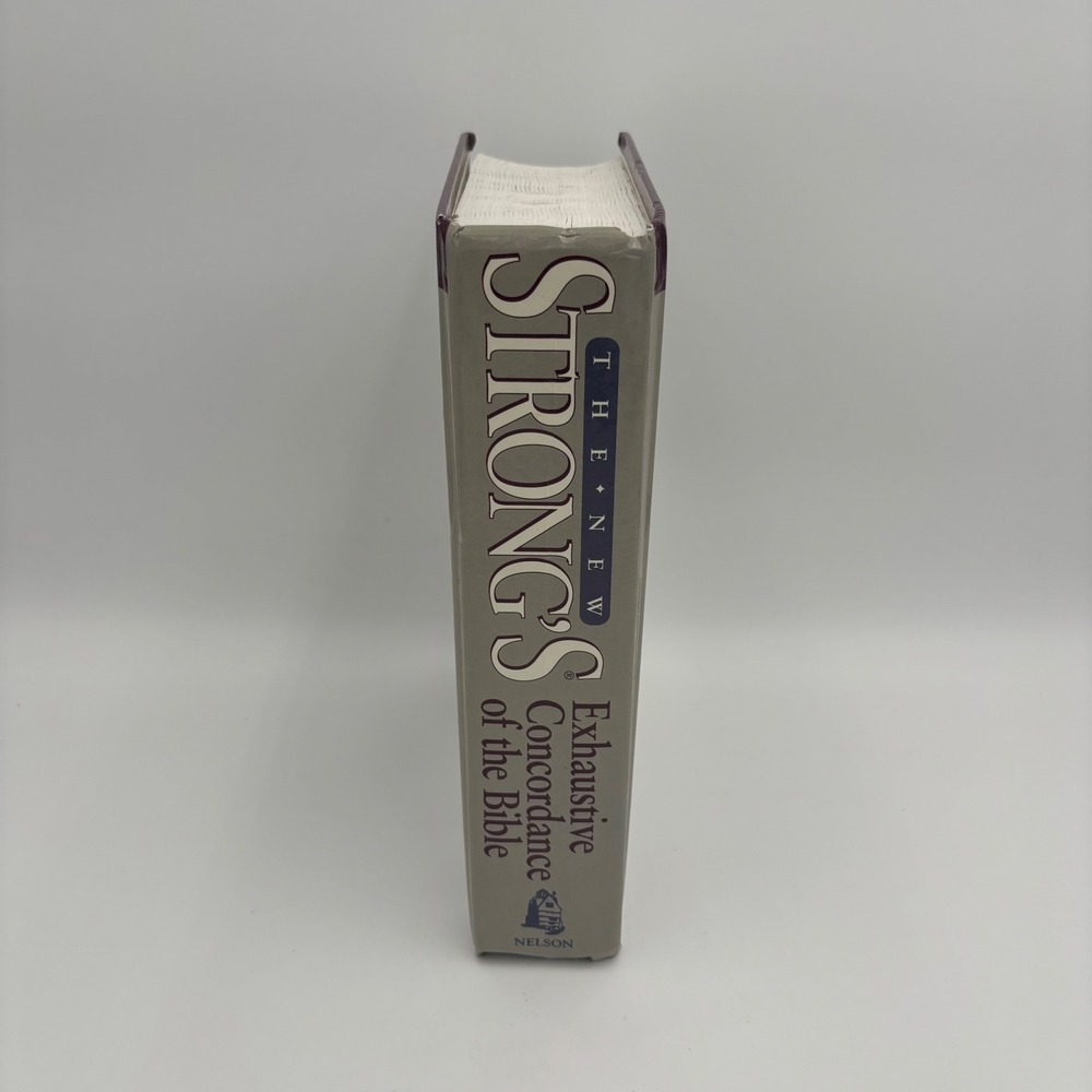 Thomas Nelson Strongs Exhaustive Concordance Bible Grey Excellent Fan-Tab Index